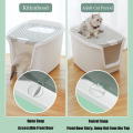Caixa de areia de gato ecológica com capa de flip