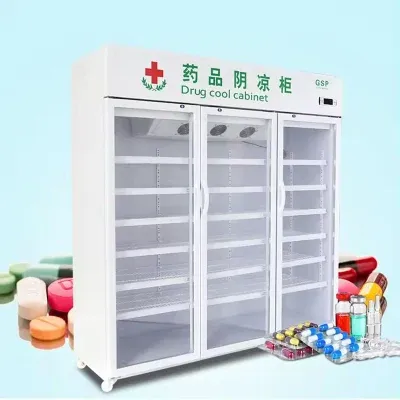 Commercial Upright Beverage Display Fridge Tempered Glass Door Refrigerator Supermarket Wine Cooler Freezer Equipment