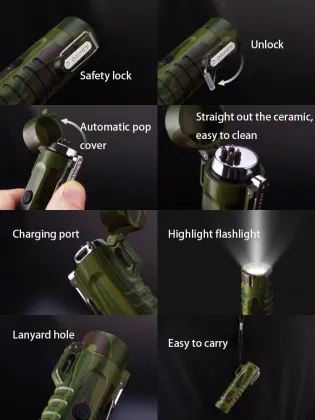 ZN ABS LED Rechargeable Lighter, Electric Cigarette Custom Lighter