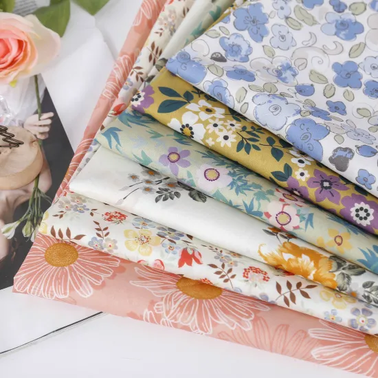 Digital Printing Floral Cotton Voile Fabric for Women's Dress