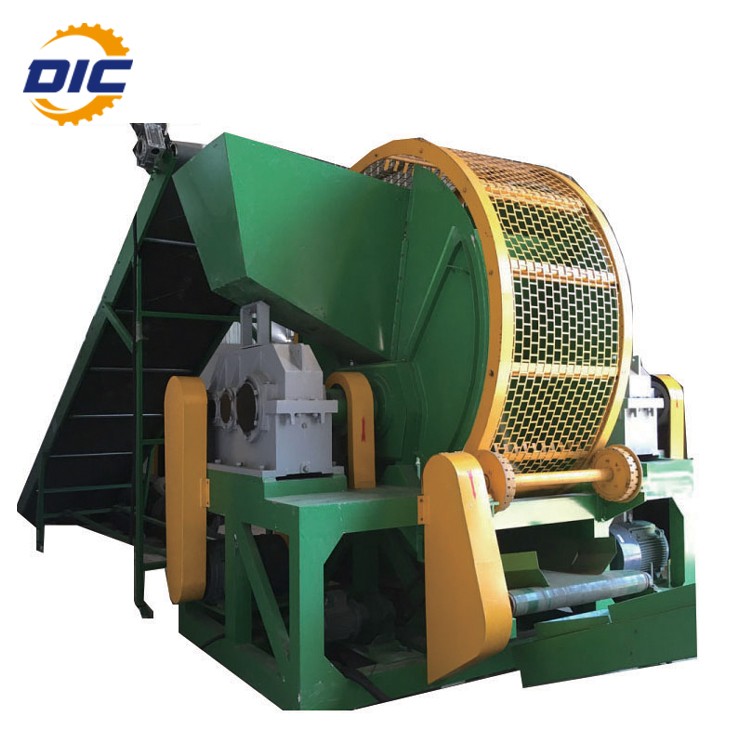 Waste tire shredder machine for TDF