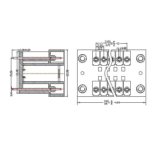 AT2500HV-3.5／3.81XXX-EFS Plug-in Terminal Block Vertical WF Pitch3.5／3.81