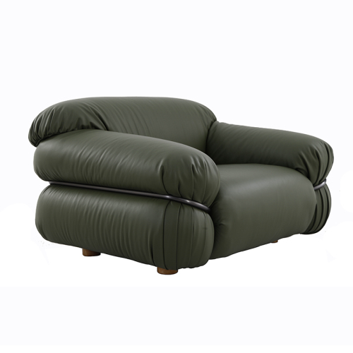 Moderne Tacchini Sesann lederen fauteuil