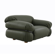 Italian Tacchini Sesann Leather Lounge Chair