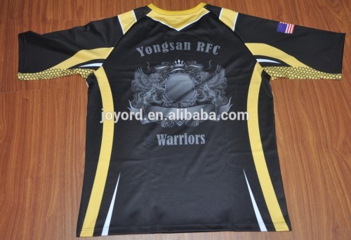 Custom sublimation printing team rugby jersey