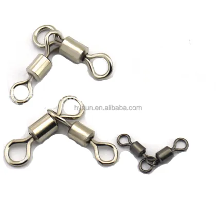 Three-Way Barrel Swivels Fishing Connector for Carp Fishing Terminal Tackle