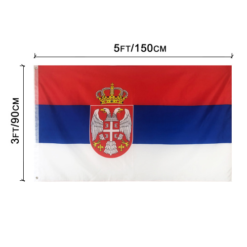 3*5ft Polyester Serbia Flag With Brass Grommets Banner