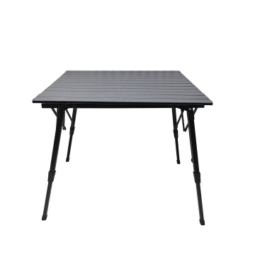 Portable Grey Camping Table with Adjustable Height - Ideal for Picnics, Outdoors, Gardens & Travel