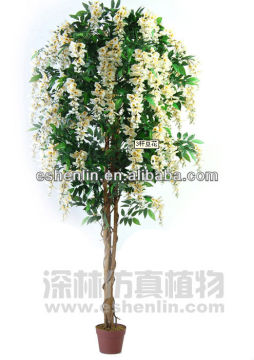 artificial chinese wistaria tree;artificial plant with three real trunk