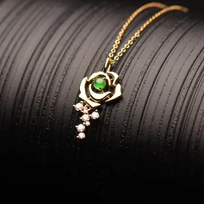 Large mayan jade necklace