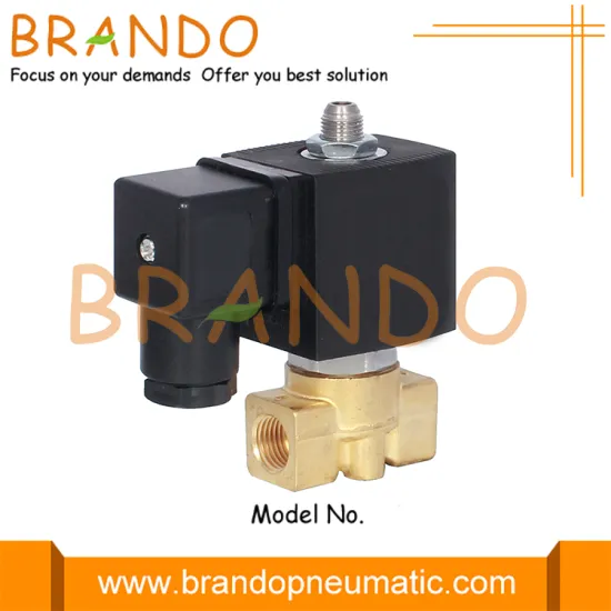 3 Way NC 1/4'' Brass Solenoid Valve AC220V