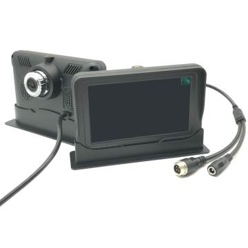 5 Inch 2CH MDVR Monitor with 128GB TF Card Support, AHD 960P/720P Camera for Buses/Trucks, IPS High-definition Integrated Recording