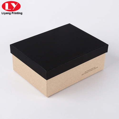 Black Cardboard Men Shoes Box