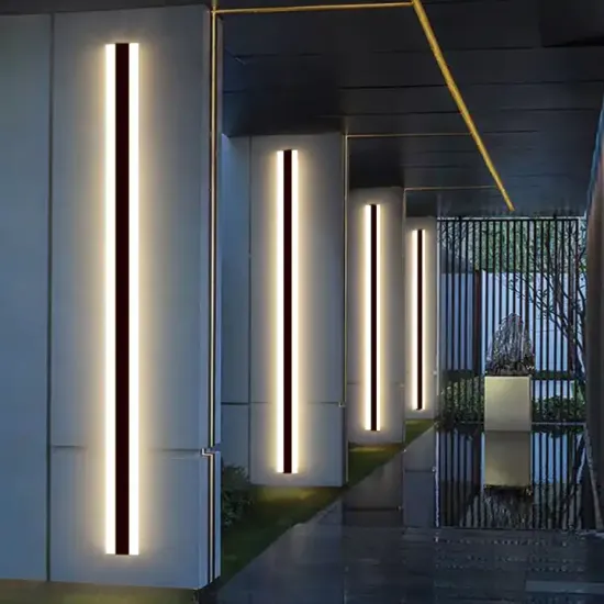 DGLUX Nordic Black Minimalist Strip Exterior Wall Light