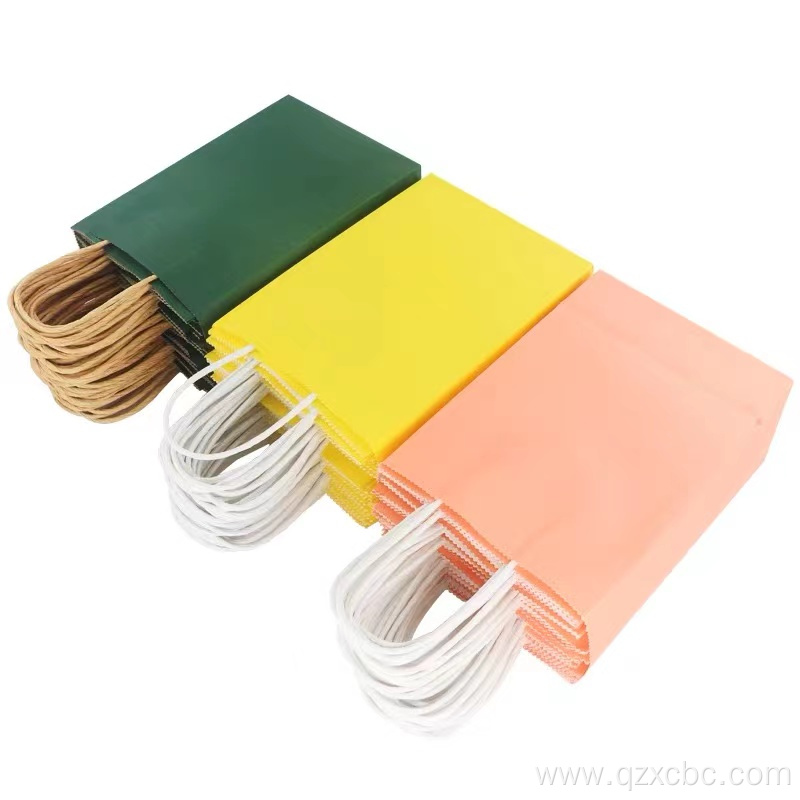 Portable kraft paper bag high-grade custom simple shopping