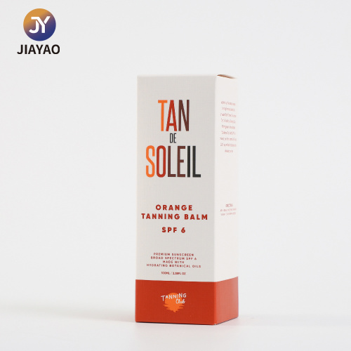 Boîte d'emballage cosmétique de baume de bronzage vertical haut de gamme