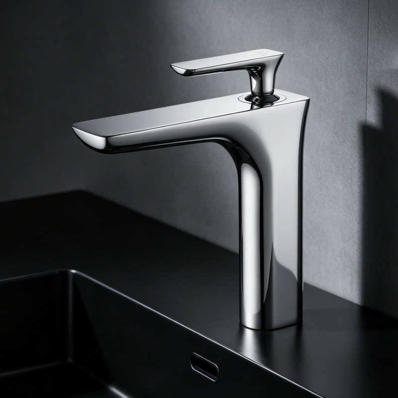brushed brass basin tap
