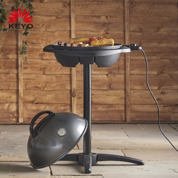 Balcony grill Standing Table Indoor Outdoor Temperature Display BBQ Electric Grill with Grease Collection Tray