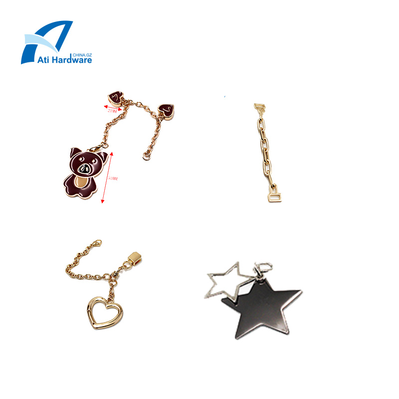 Decoration metal chains for bags