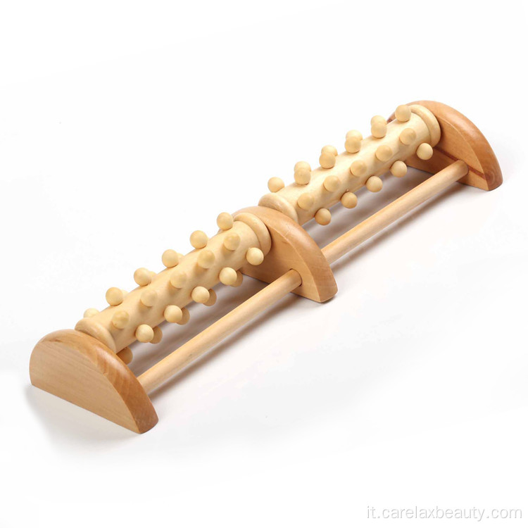 Food Massager Roller con picchi di legno