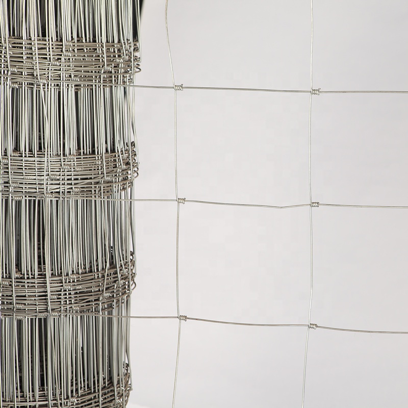 ANJIA Group knotted wire mesh cattle veld span fence with graduated openings hot‑dipped galvanized 50m roll for livestock containment