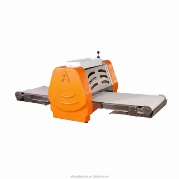 Croissant Dough Sheeter Machine Table Top Mini Automatic Dough Sheeter with Cutter