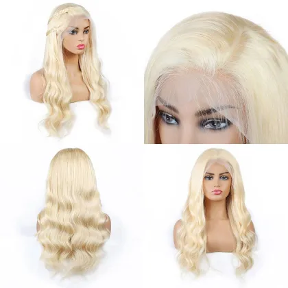 Msbeauty Wigs for Black Women Cuticle Aligned 4*4 Lace Closure Wigs Blonde 613 Lace Closure Front Human Hair Wigs