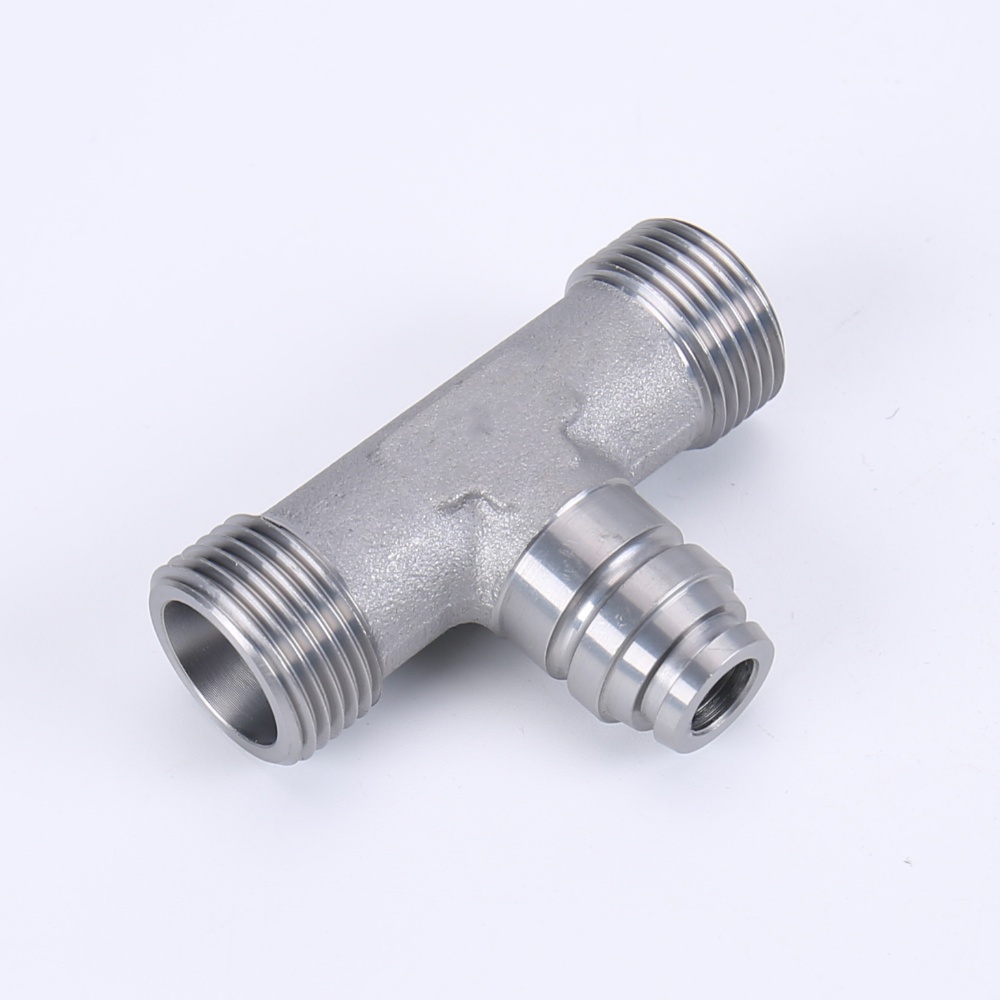 Metric Female And Male Thread Tee Hydraulic Fitting