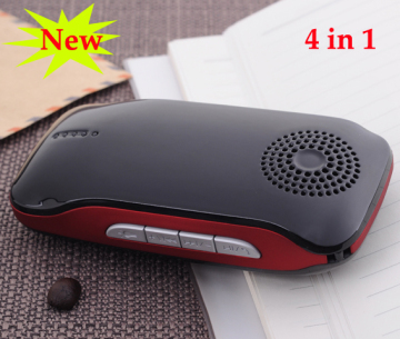 2014 New Multifunctional 4 in 1 Bluetooth Speaker, Power Bank, Bluetooth Handfree and Flash L