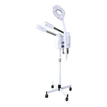 Professional Beauty Machine: 2-in-1 Hot and Cold Face Steamer with 8X Magnifying Lamp Light for Salon and Sauna Vapor Treatment