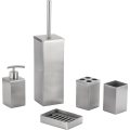 SS Square Stainless Steel Bathroom Accessory Set