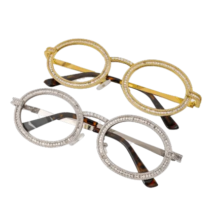 Oval Diamond Glasses Frame