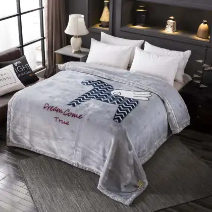 Amazon hot sell A variety of designs 2 ply raschel blanket Comfortable raschel blanket super soft