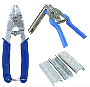 Chicken Mesh Cage Installation Tool: M Clips Hog Ring Plier Wire Fence Tool