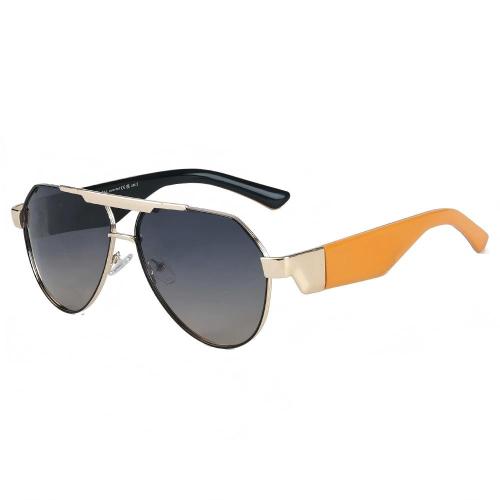 Unisex Geometric Aviator Metal TAC Polarized Sunglasses