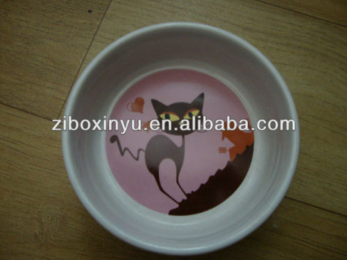 ZIBO XINYU XY0-651 High Quality Porcelain Pet Bowl With Beautiful Pattern For Promotion