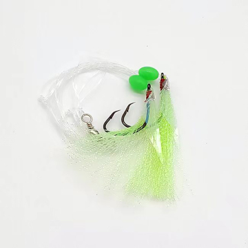 Sabiki Rigs with Circle Hooks: Luminous Bead and Mackerel Feather Rig for Fish Skin