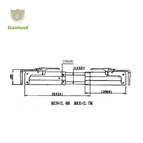 GL-15614 Container Ratcheting Load Bar for Trailer Truck Body Parts