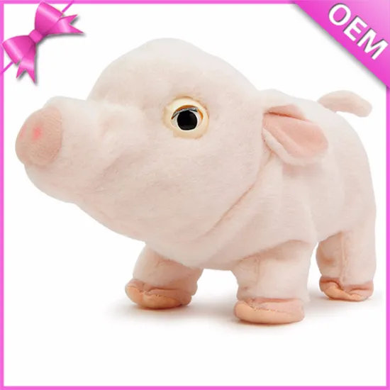 18cm Standing Size Plush Cute Pig Toy, Stuffed Plush Pink Pig Toy, Mini Pink Pig Push Toy
