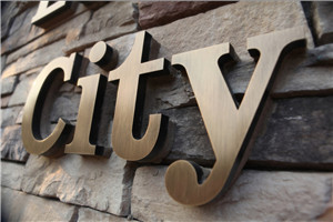 Bronze letters
