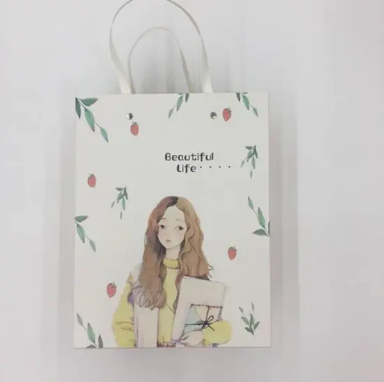 Korean Style Garment Paper Bags With Rivet Handles