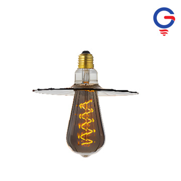 Jet Black Bioluminescent Jellyfish Bell Glass LED Bulb