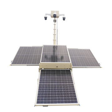 Teleskopmast, batteriebetrieben, tragbar, für Notfälle, elektrisch, mobile Solarkamera, Lichtmast