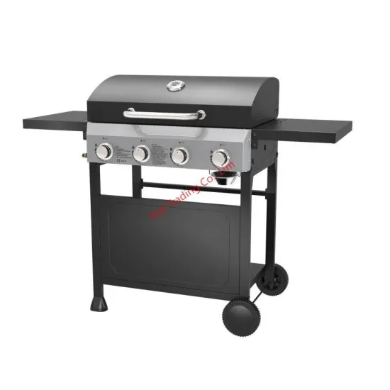 Family Day 2 Burners Gas BBQ Grill Portable Trolley Barbecue Grill Propane Gas Grill Outdoor Garden Party