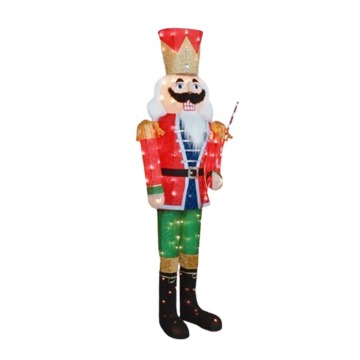 Large Outdoor Yard Christmas Decoration - 1.8m Iron Nutcracker