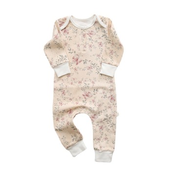Fast Delivery Baby Zip-Up Sleepsuit with Bamboo Spandex Romper for Christmas
