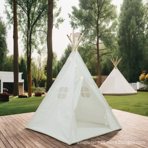 Wind Valley Kids' Canvas & Aluminum Tepee Tent for Glamping and Beach Camping
