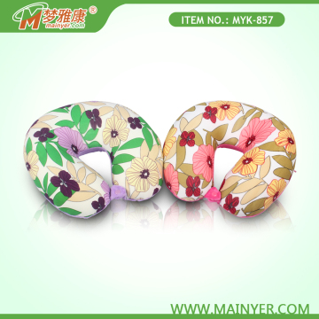 Different Types Printing U-Shaped Travel Neck Stuffed with Soft Microbeads Pillow
