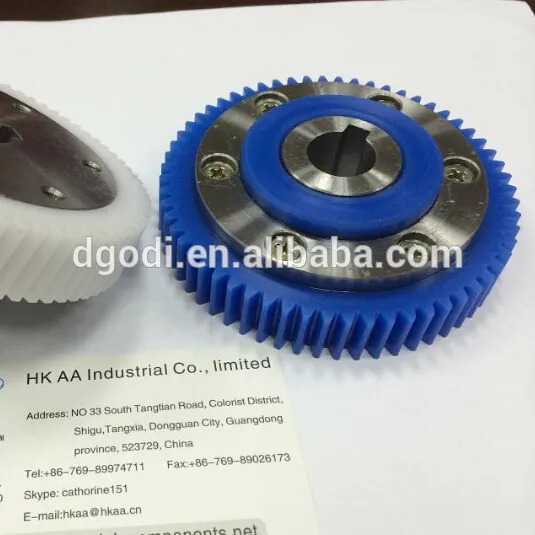 custom made precision teflon gear and plastic compound gear