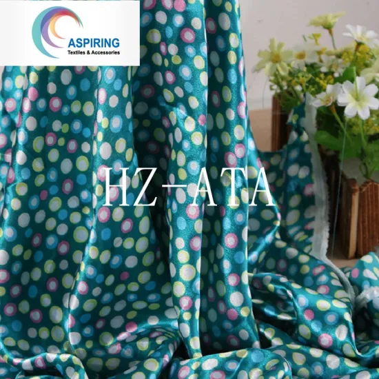 Good Quality 100GSM 150cm Printed Satin Fabric